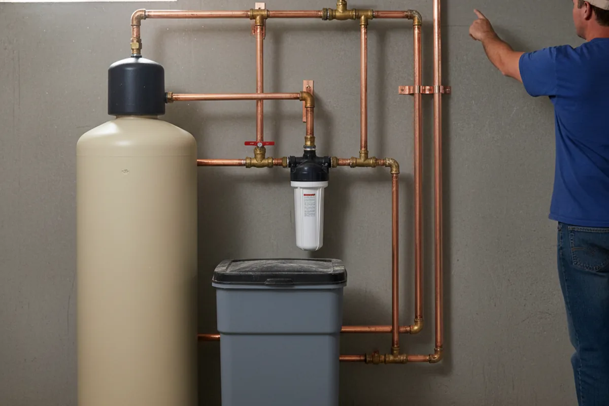 Whole-house water treatment system installed in Paris